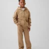 Sudadera con capucha y cremallera para niños con logotipo Vintagesoft