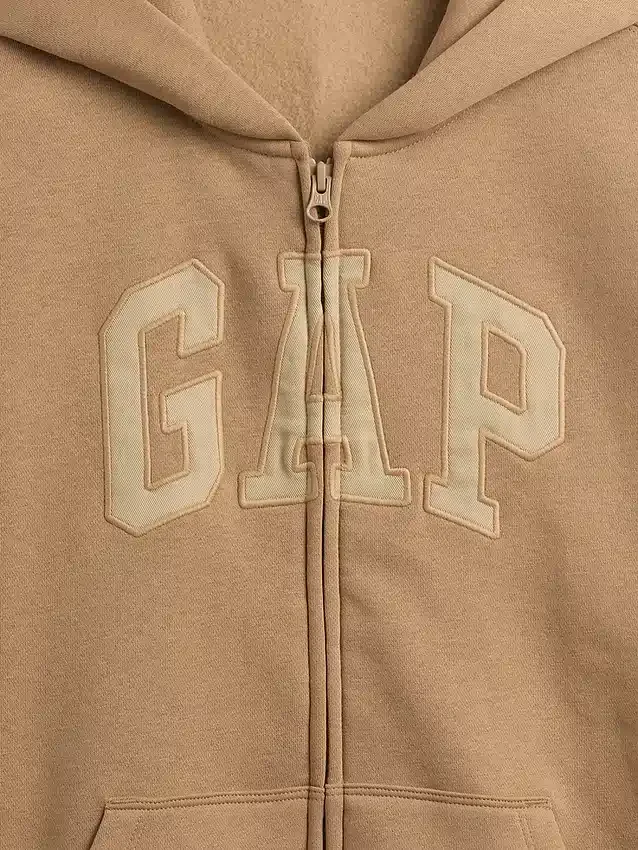 Sudadera con capucha y cremallera para niños con logotipo Vintagesoft