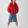 Sudadera con capucha y cremallera para niños Vintagesoft Relaxed Logo