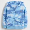 Sudadera con capucha y cremallera Vintagesoft Camo para Bebé y Niño