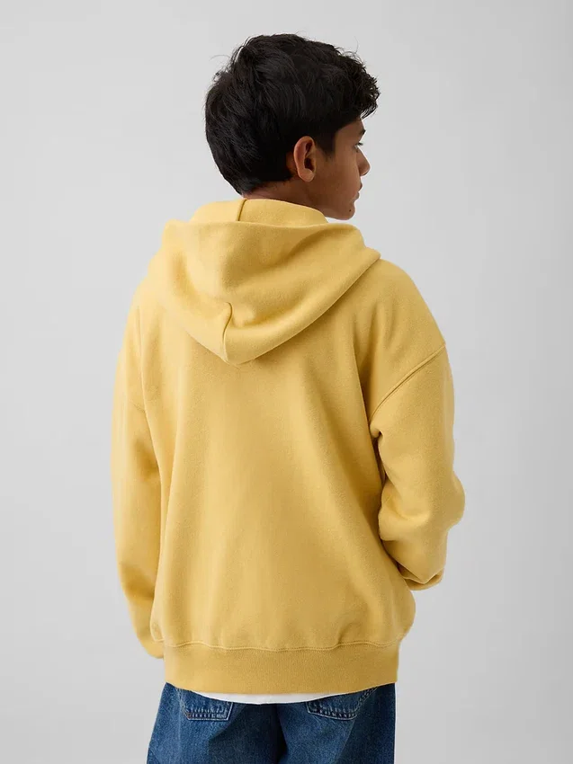 Sudadera con capucha y cremallera Vintagesoft para niños