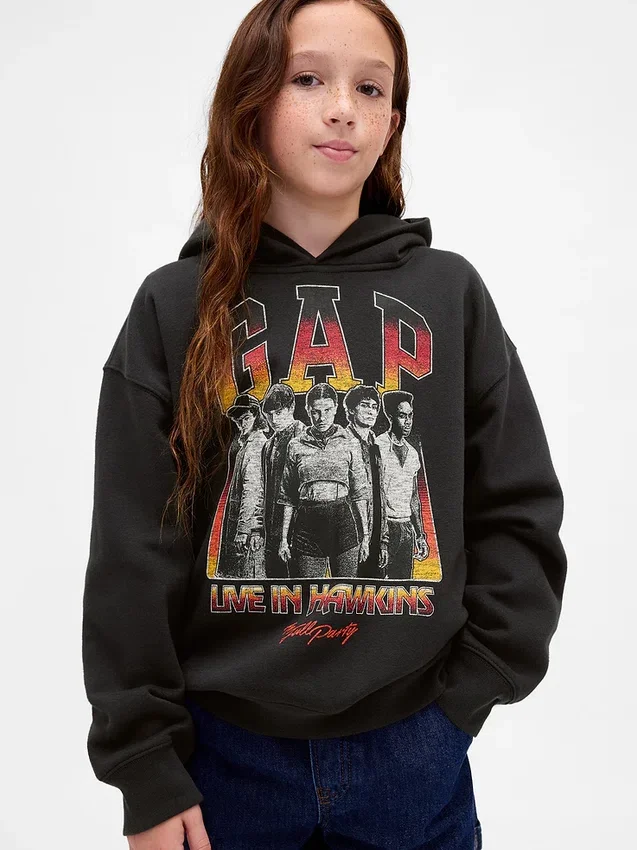 Sudadera con capucha y diseño gráfico «Stranger Things» para niños, Vintagesoft