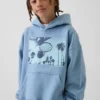 Sudadera con capucha y diseño gráfico Vintagesoft para niños, de corte holgado