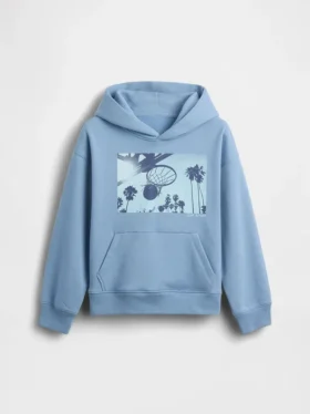 Sudadera con capucha y diseño gráfico Vintagesoft para niños, de corte holgado