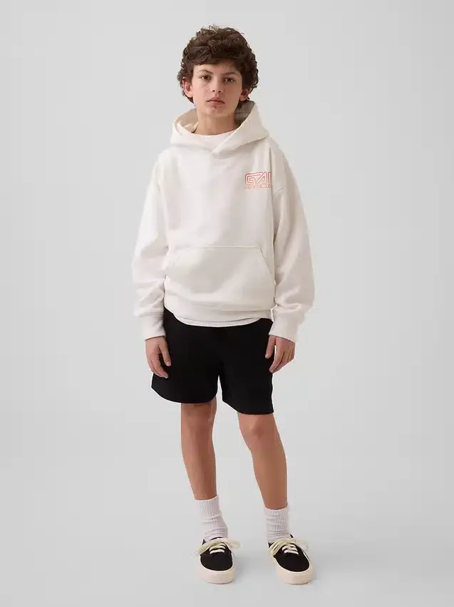 Sudadera con capucha y diseño gráfico Vintagesoft para niños, de corte holgado