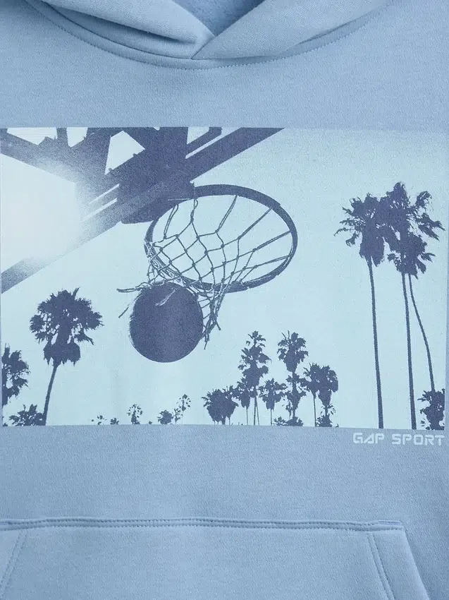 Sudadera con capucha y diseño gráfico Vintagesoft para niños, de corte holgado