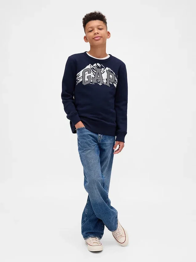 Sudadera con logotipo gráfico para niños