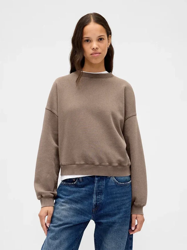 Sudadera de cuello redondo con cuña Vintagesoft