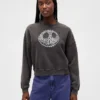 Sudadera gruesa con calaveras de GAP × Disney: «La pesadilla antes de Navidad» de Tim Burton