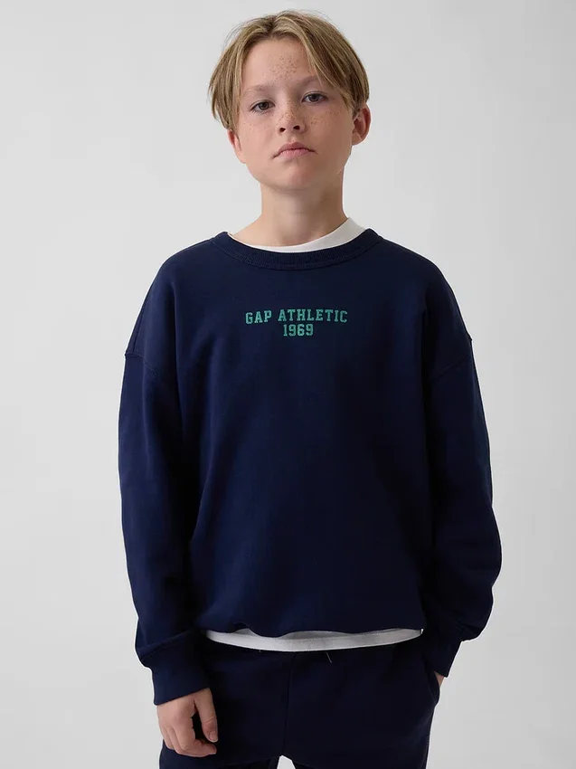 Sudadera infantil con diseño gráfico de corte holgado