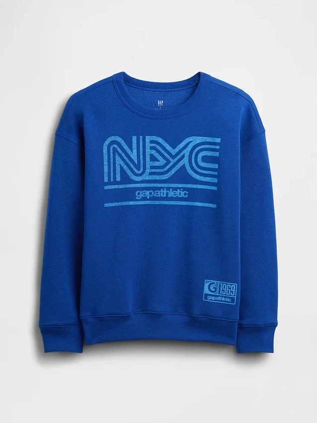 Sudadera infantil con diseño gráfico de corte holgado
