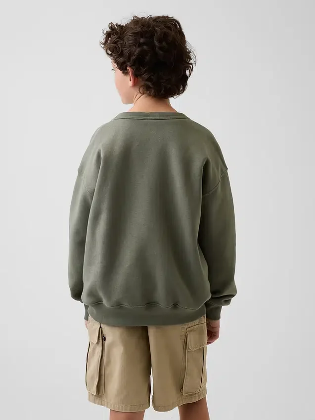 Sudadera infantil con diseño gráfico de corte holgado