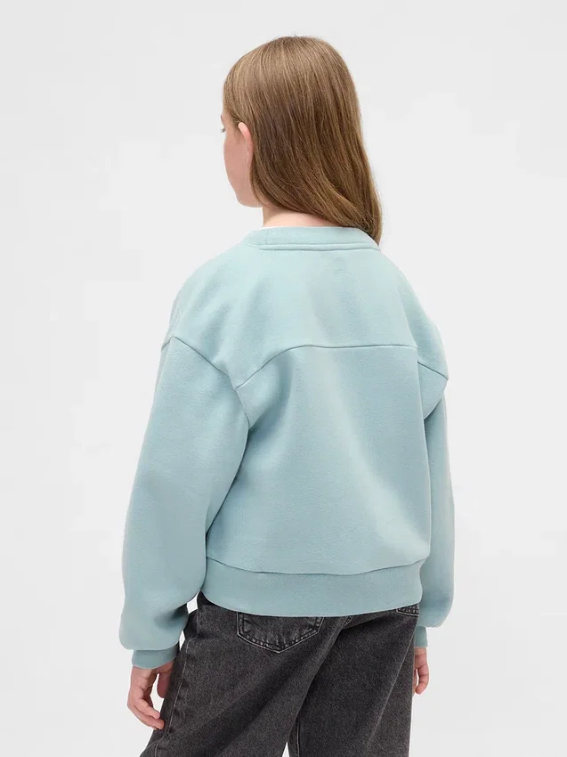 Sudadera infantil de cuello en V con corte holgado Vintagesoft