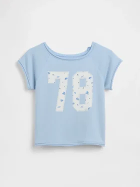 Sudadera infantil de felpa Vintagesoft con estampado y mangas raglán