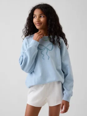 Sudadera infantil oversize de felpa Vintagesoft con estampado gráfico