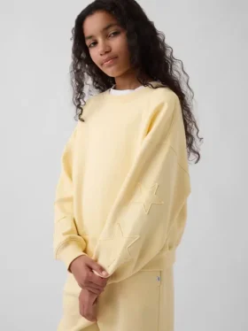Sudadera infantil Vintagesoft con cuello redondo y corte en cuña
