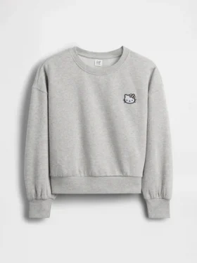 Sudadera infantil Vintagesoft con cuello redondo y corte en cuña