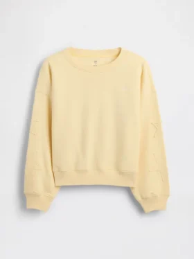 Sudadera infantil Vintagesoft con cuello redondo y corte en cuña