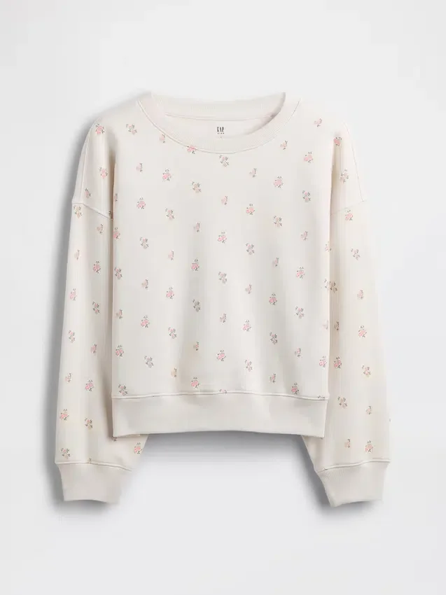 Sudadera infantil Vintagesoft con cuello redondo y corte en cuña
