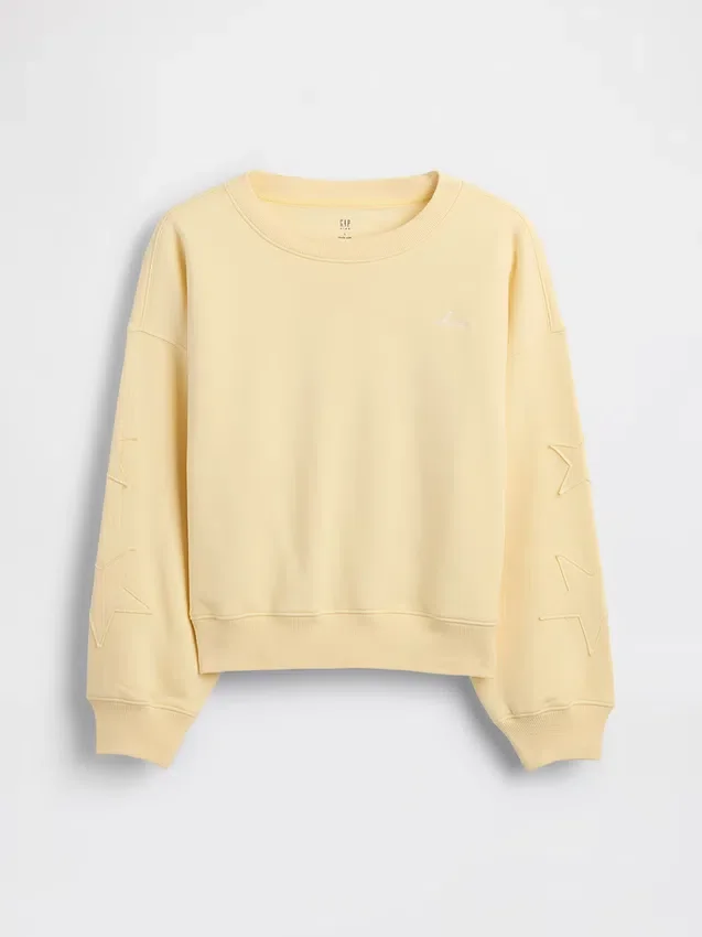 Sudadera infantil Vintagesoft con cuello redondo y corte en cuña