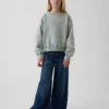 Sudadera infantil Vintagesoft con cuello redondo y corte en cuña