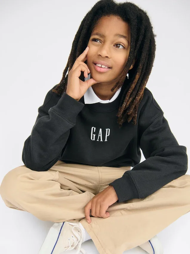 Sudadera infantil Vintagesoft con logo y corte holgado