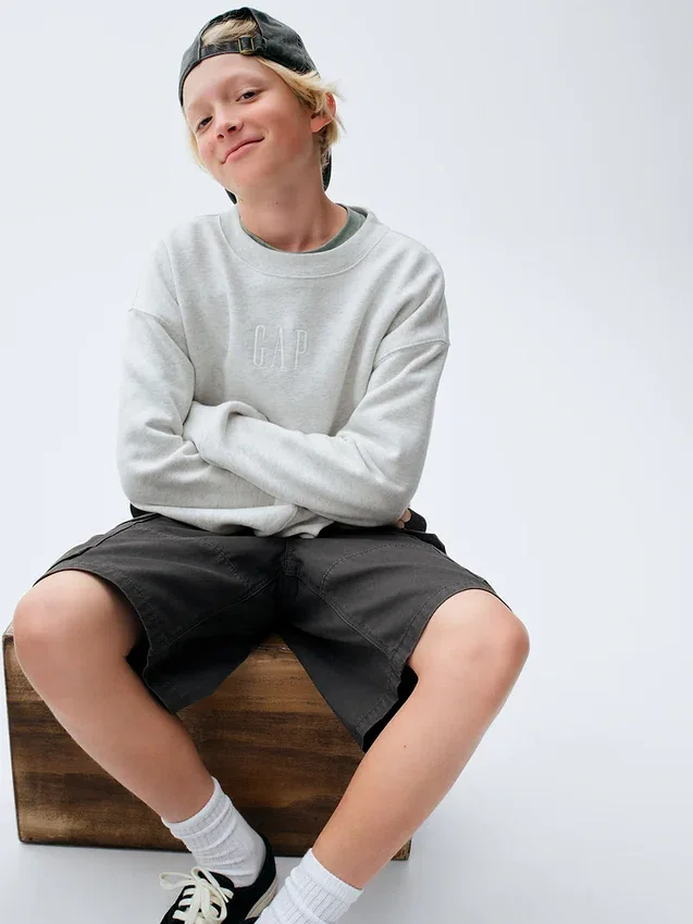 Sudadera infantil Vintagesoft con logo y corte holgado