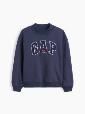 Sudadera infantil Vintagesoft de cuello alto y logo, de corte oversize