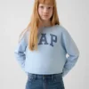 Sudadera infantil Vintagesoft de felpa con cuello ancho y logotipo