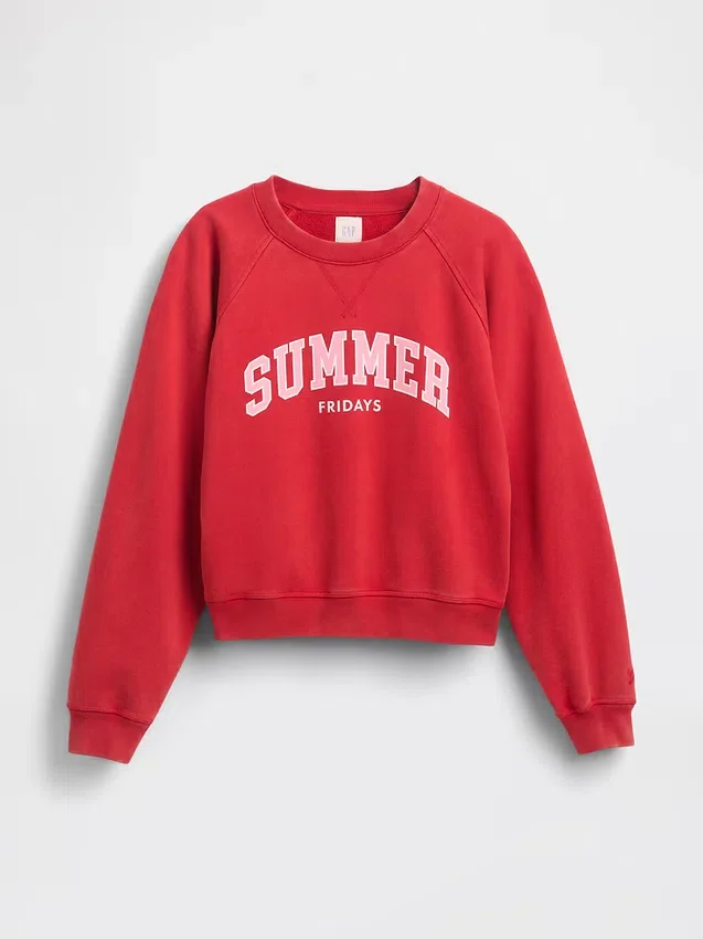 Sudadera oversize con logo Raglán de GAP × Summer Fridays