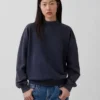 Sudadera oversize de felpa francesa gruesa con cuello alto