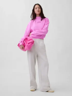 Sudadera oversize de felpa francesa gruesa con cuello alto
