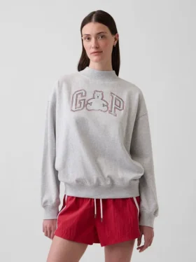 Sudadera oversize de felpa Vintagesoft con cuello alto y logotipo