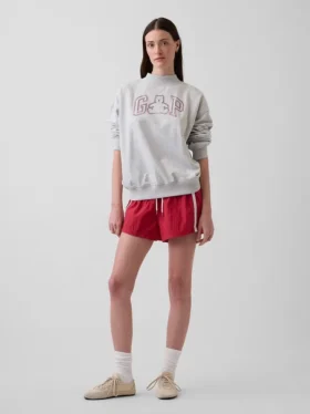 Sudadera oversize de felpa Vintagesoft con cuello alto y logotipo