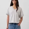 Sudadera oversize de felpa Vintagesoft con cuello en V
