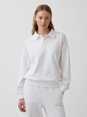 Sudadera tipo polo oversize de felpa Vintagesoft