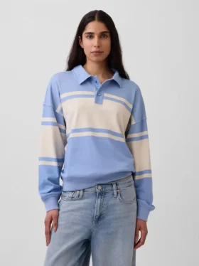 Sudadera tipo polo oversize de felpa Vintagesoft