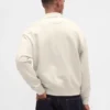 Sudadera tipo polo oversize de tejido grueso para adultos