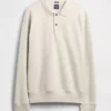 Sudadera tipo polo oversize de tejido grueso para adultos