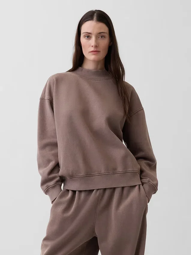 Sudadera túnica oversize de cuello alto Vintagesoft