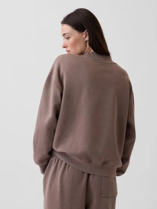 Sudadera túnica oversize de cuello alto Vintagesoft