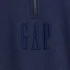 Suéter de logotipo oversize de peso pesado con cremallera de un cuarto