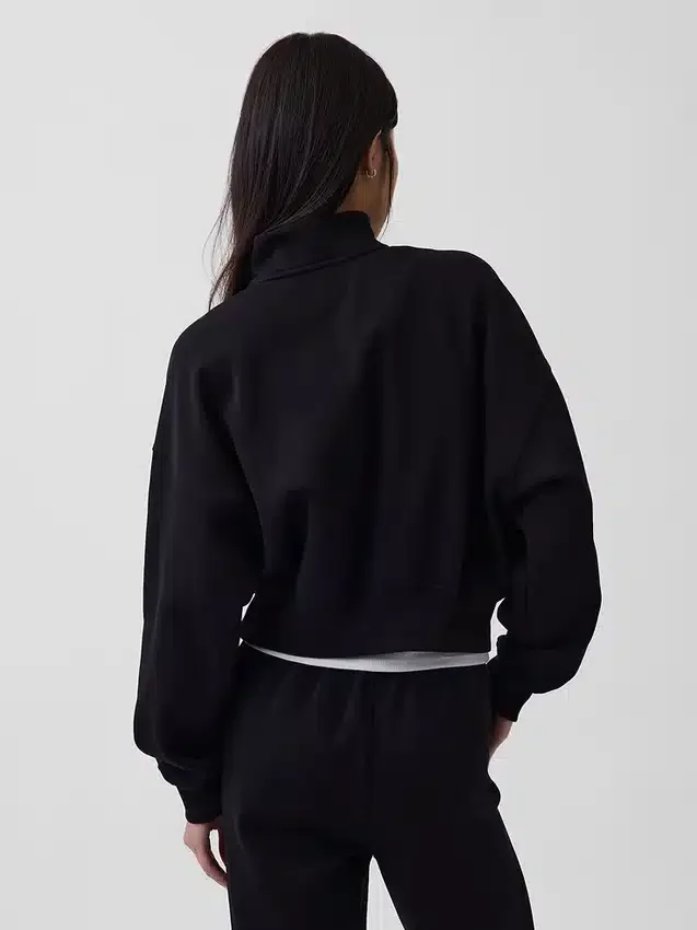 Suéter oversize con media cremallera y cuello en cuña Vintagesoft