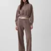 Suéter oversize con media cremallera y cuello en cuña Vintagesoft