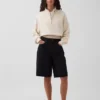 Suéter oversize de algodón texturizado con media cremallera