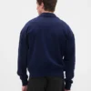 Suéter oversize de peso pesado con cremallera de un cuarto para adultos