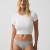 Tanga cheeky de algodón orgánico elástico súper suave