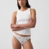 Tanga cheeky de algodón orgánico elástico súper suave