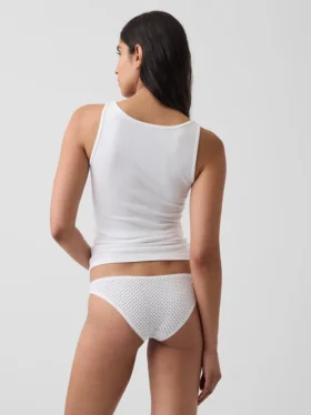 Tanga cheeky de algodón orgánico elástico súper suave