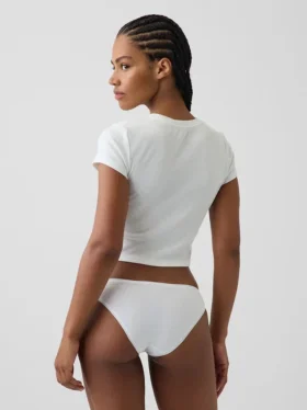 Tanga cheeky de algodón orgánico elástico súper suave
